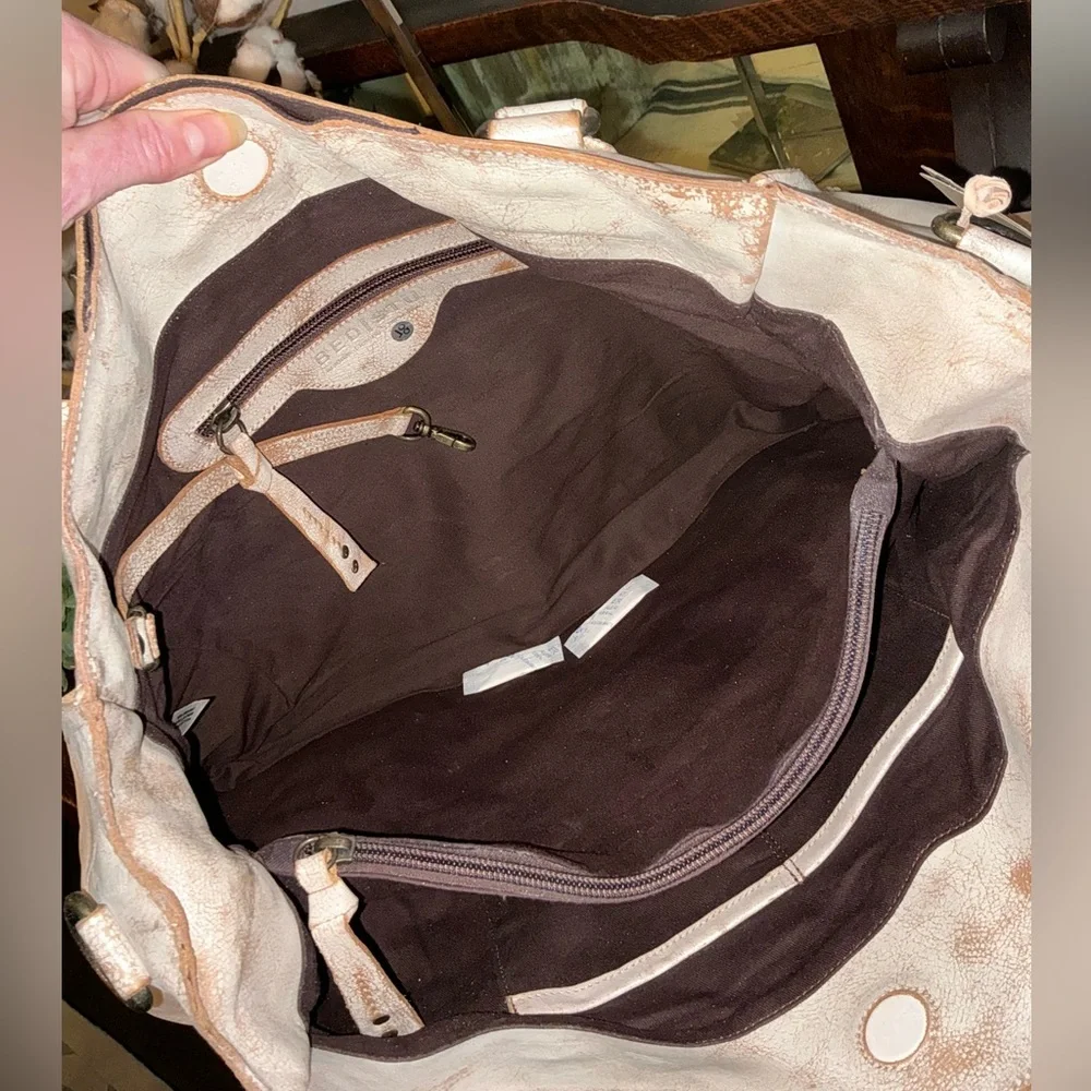 NWT Bed Stu Leather Rockaway Shoulder Crossbody Bag Tote Nectar Lux MSPR $345 - Picture 13 of 15